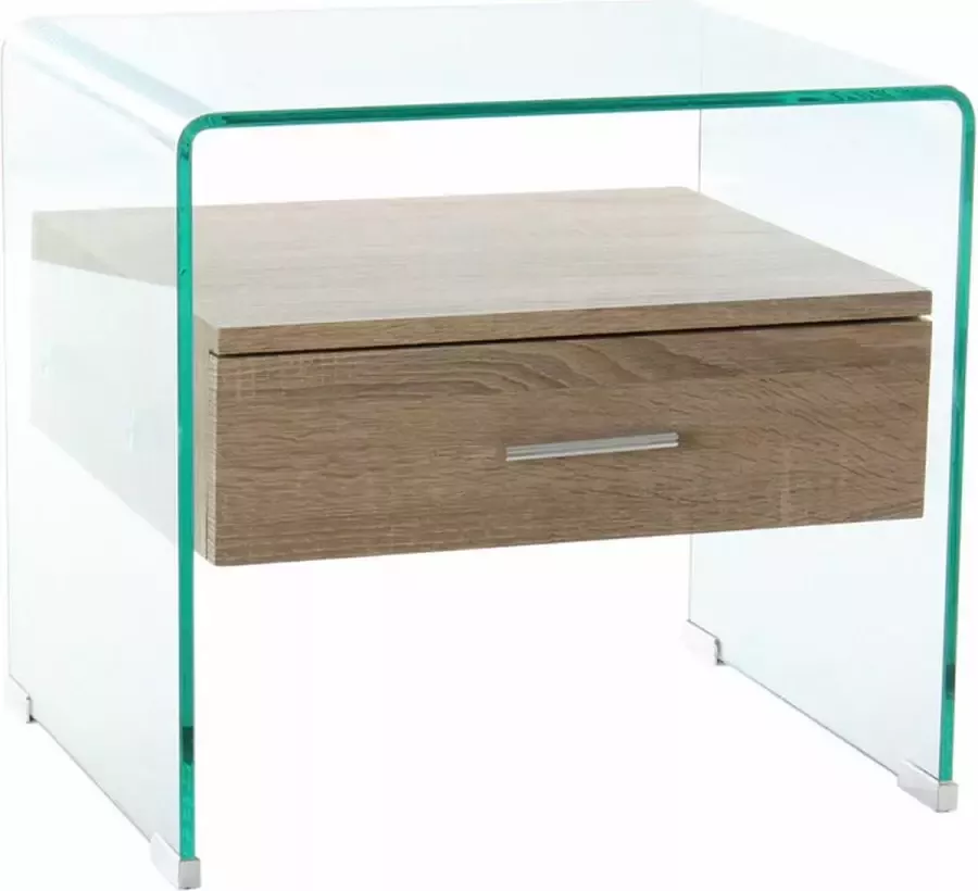 DKD Home Decor Nachtkastje 8424001754793 Multicolour Transparant Natuurlijk Kristal Hout MDF 50 x 40 x 45 5 cm