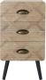 DKD Home Decor Nachtkastje Natuurlijk Hout Geometrisch (37 x 31 x 65 cm) - Thumbnail 1