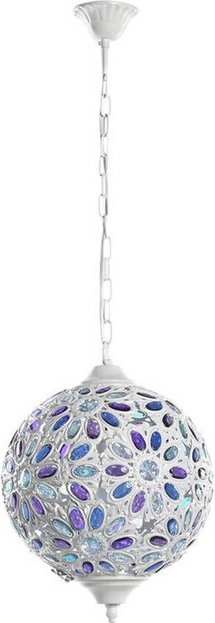 DKD Home Decor Plafondlamp 28 x 28 x 44 cm Metaal Wit Multicolour 50 W