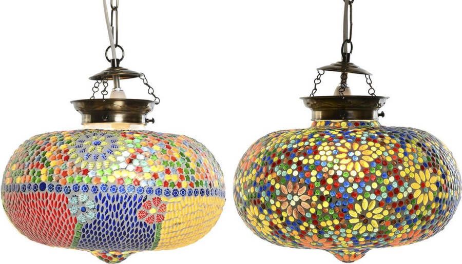 DKD Home Decor Plafondlamp 32 x 32 x 26 cm Kristal Multicolour 25 W (2 Stuks)