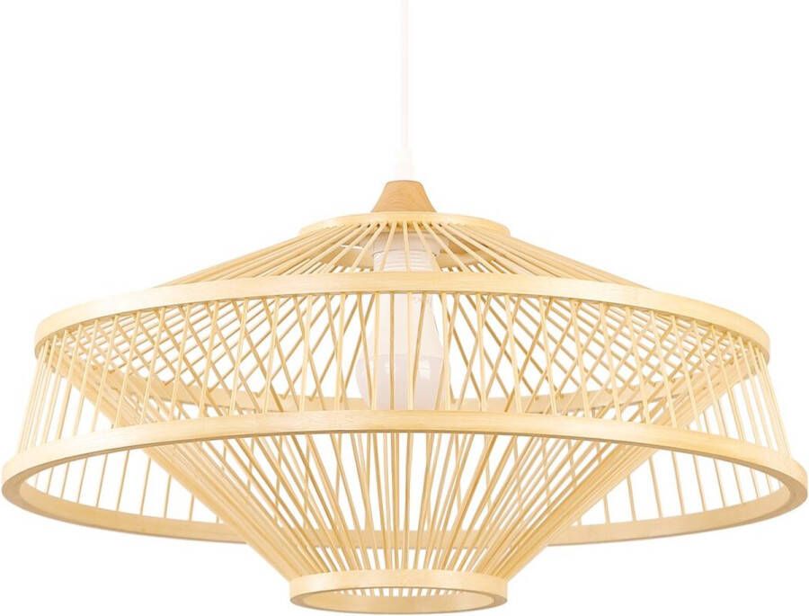DKD Home Decor Plafondlamp Bruin Bamboe (50 x 50 x 23 cm) - Foto 1