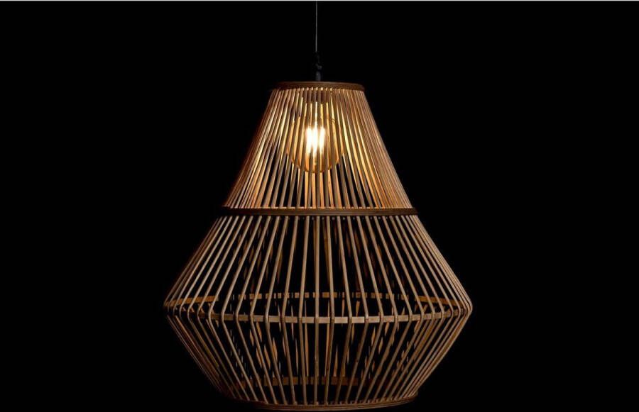 DKD Home Decor Plafondlamp Bruin Zwart Bamboe 50 W 50 x 50 x 52 cm