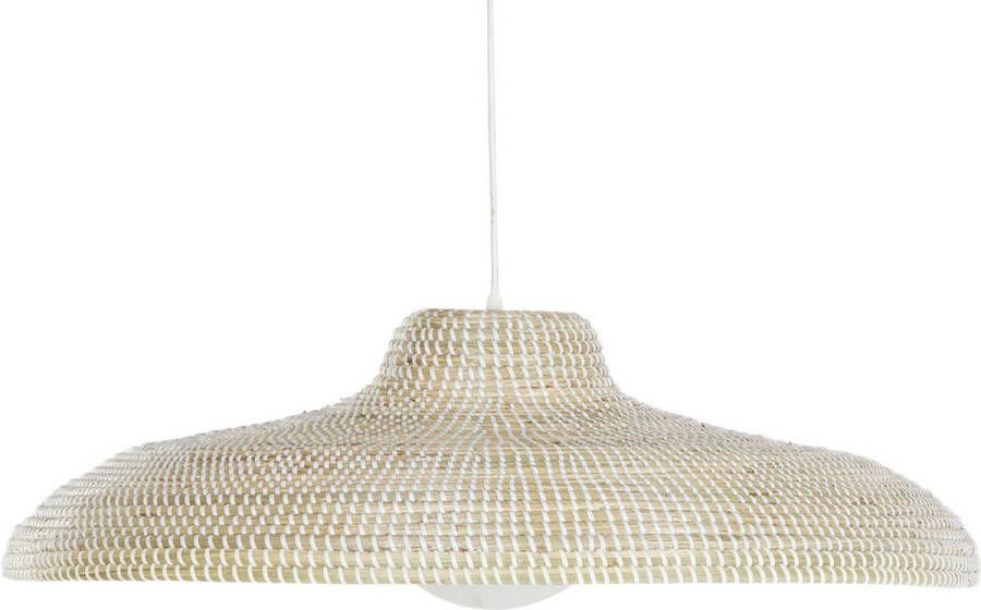 DKD Home Decor Plafondlamp Wit Natuurlijk Lichtbruin Kristal 50 W 70 x 70 x 20 cm - Foto 1