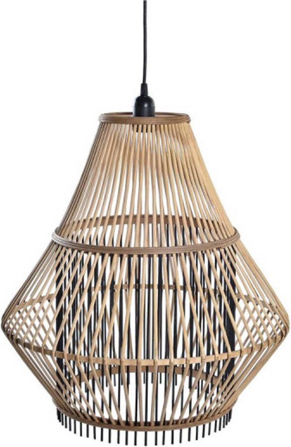 DKD Home Decor Plafondlamp Bruin Zwart Bamboe 50 W 50 x 50 x 52 cm