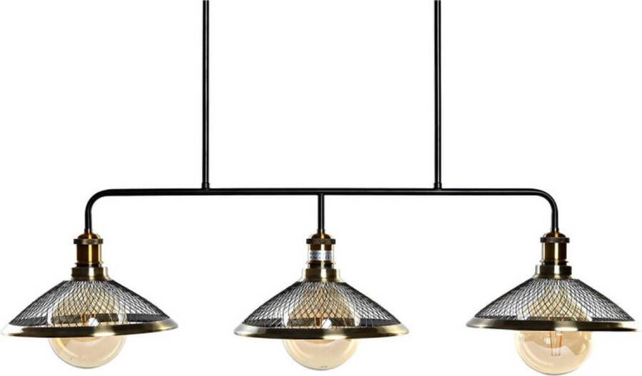 DKD Home Decor Plafondlamp Zwart Gouden 220 V 50 W (100 x 29 x 22 cm)