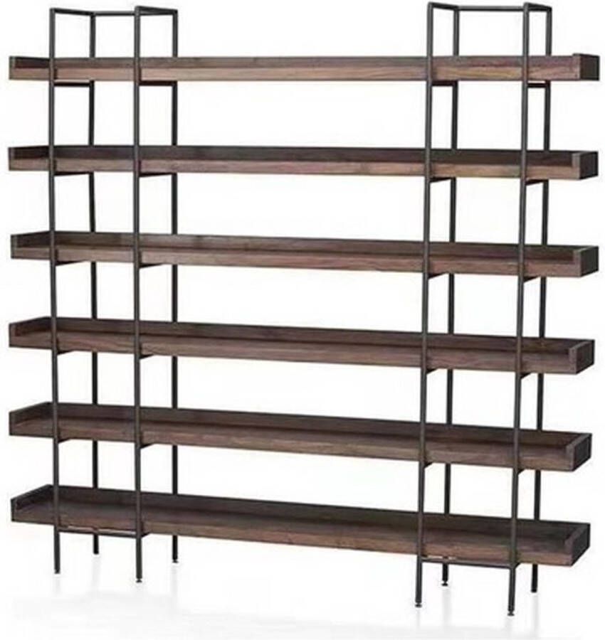 DKD Home Decor Planken Bruin Zwart Hout Metaal Ijzer 200 x 38 x 230 cm