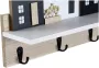 DKD Home Decor Planken Kapstok Zwart Bruin Wit Hout MDF (39 x 9 x 27 cm) - Thumbnail 2