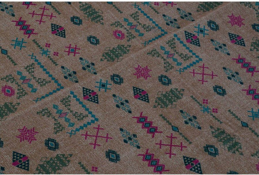 DKD Home Decor Tapijt 120 x 180 x 0 4 cm Polyester Wit Ikat Boho (2 Stuks)