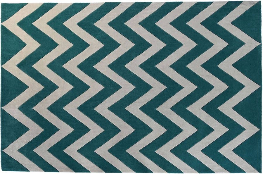 DKD Home Decor Tapijt 160 x 230 x 2 cm Polyester Zig-zag Tweekleurig - Foto 2