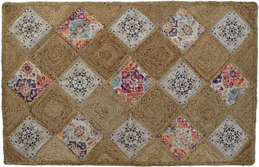 DKD Home Decor Tapijt 8424001809516 160 x 230 x 0 5 cm Natuurlijk Bruin Multicolour Boho