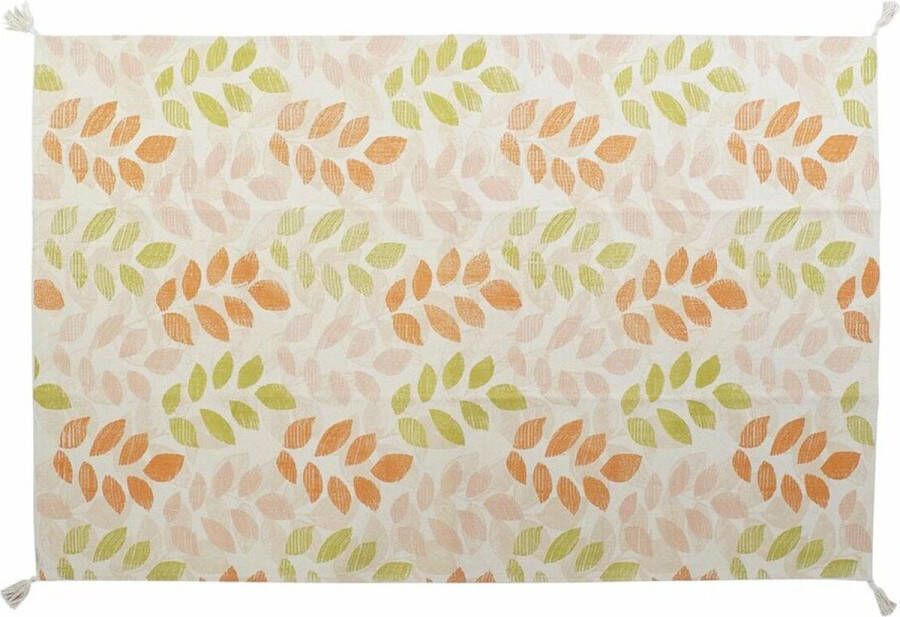 DKD Home Decor Tapijt Beige Multicolour Blad van een plant (160 x 230 x 1 cm)