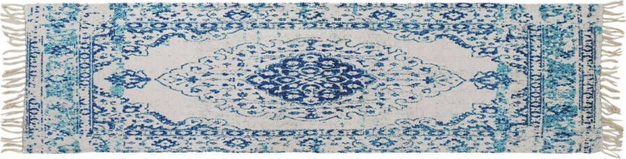 DKD Home Decor Tapijt Blauw Katoen Chenille (60 x 240 x 1 cm)