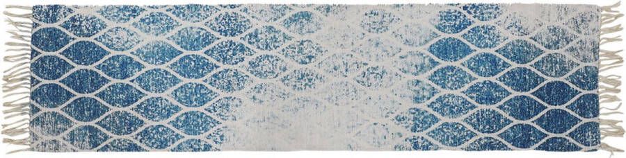 DKD Home Decor Tapijt Blauw Katoen Chenille (60 x 240 x 1 cm)