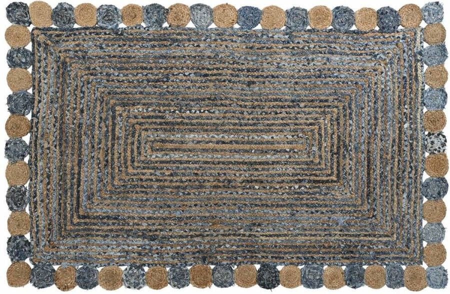 DKD Home Decor Tapijt Blauw Multicolour Indiaas (200 x 290 x 1 cm)