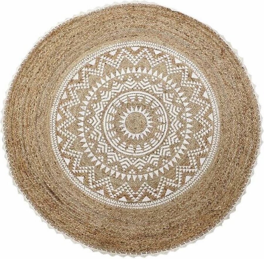 DKD Home Decor Tapijt Bruin Mandala (120 x 120 x 0 75 cm)