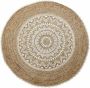 DKD Home Decor Tapijt Bruin Mandala (120 x 120 x 0 75 cm) - Thumbnail 2