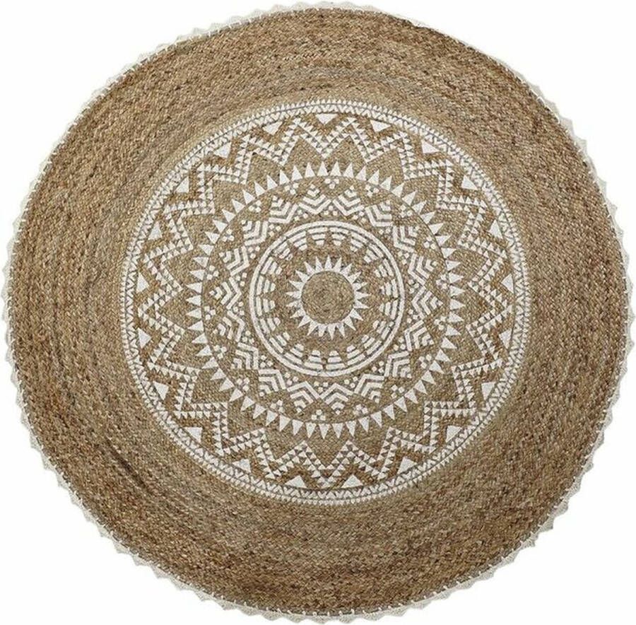 DKD Home Decor Tapijt Bruin Mandala (150 x 150 x 0 75 cm)