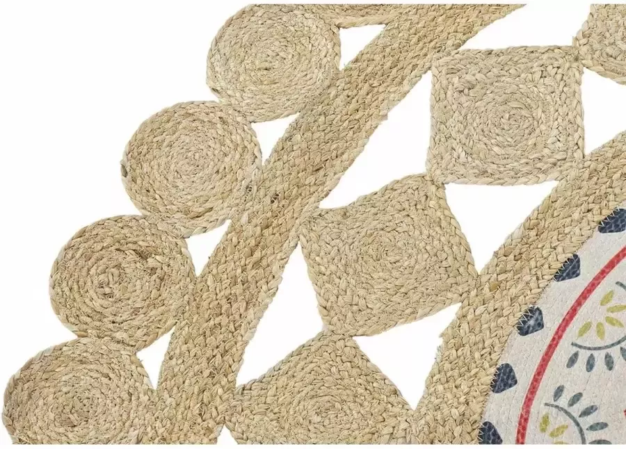 DKD Home Decor Tapijt Bruin Multicolour (150 x 150 x 0 75 cm) - Foto 2