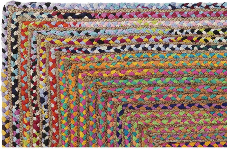 DKD Home Decor Tapijt Bruin Multicolour Jute Katoen (120 x 180 x 1 cm) - Foto 1