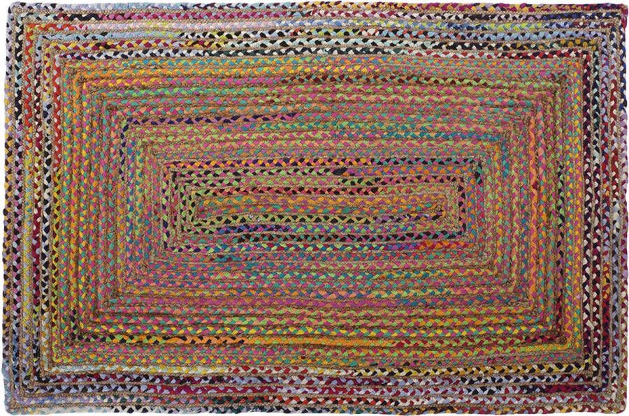 DKD Home Decor Tapijt Bruin Multicolour Jute Katoen (200 x 290 x 1 cm)