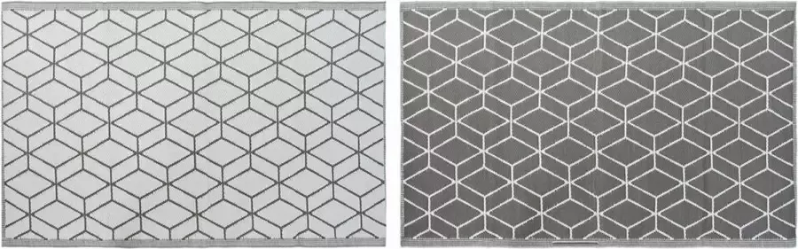 DKD Home Decor Tapijt Grijs Wit Geometrisch (2 Stuks) (120 x 180 cm)