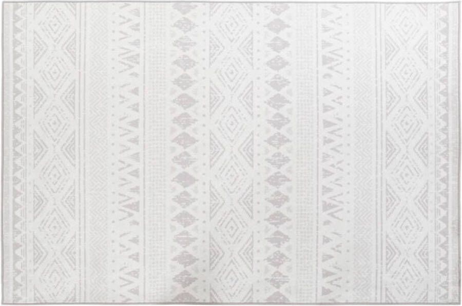 DKD Home Decor Tapijt Grijs Wit Ikat (120 x 180 x 0 4 cm)