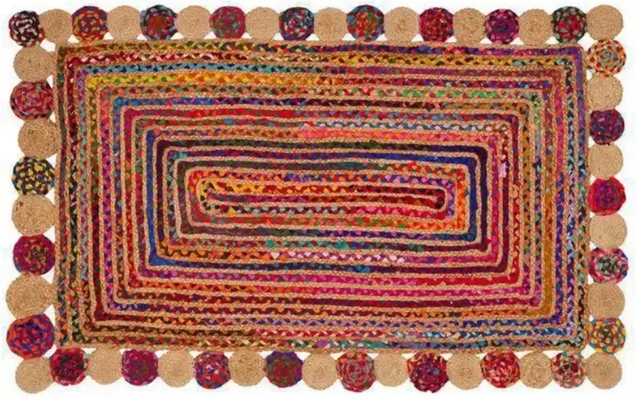 DKD Home Decor Tapijt Katoen Multicolour Jute (160 x 230 x 1 cm)