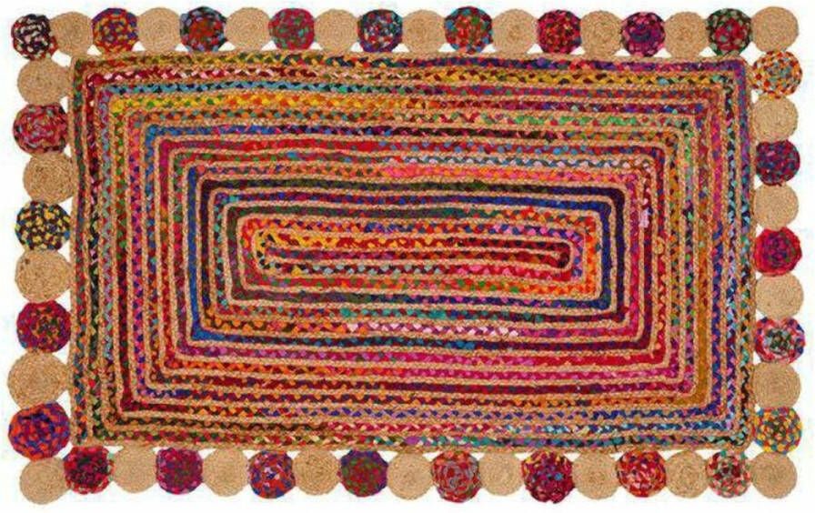 DKD Home Decor Tapijt Katoen Multicolour Jute (200 x 290 x 1 cm)