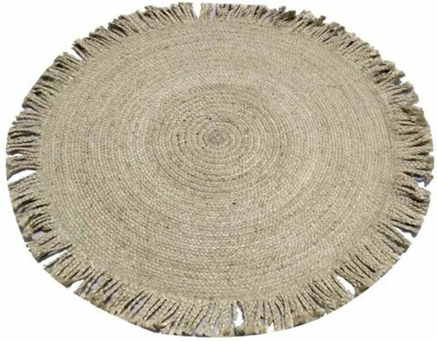 DKD Home Decor Tapijt Natuurlijk Jute (120 x 120 x 1 5 cm)