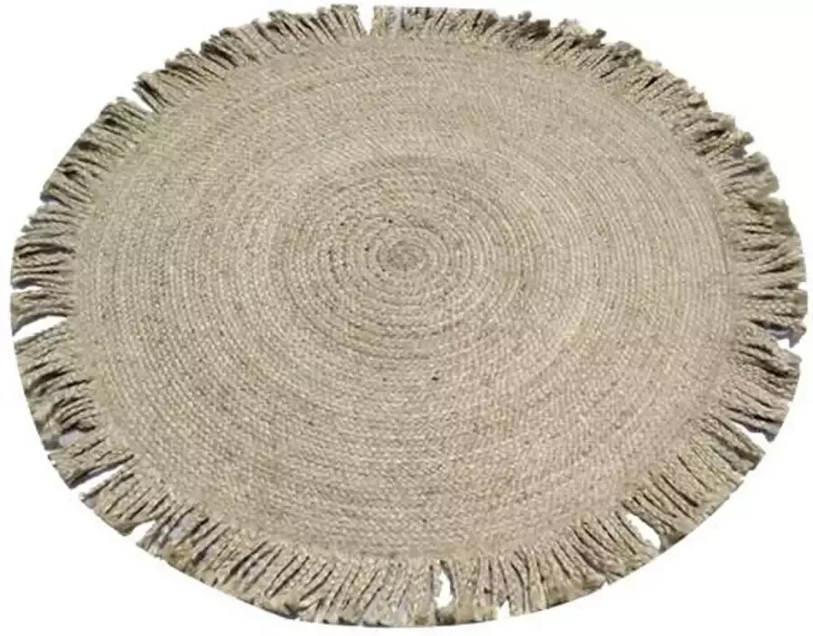 DKD Home Decor Tapijt Natuurlijk Jute (150 x 150 x 1 5 cm)