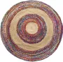 DKD Home Decor Tapijt Polyester Katoen Multicolour Jute (200 x 200 x 0 7 cm) - Thumbnail 1