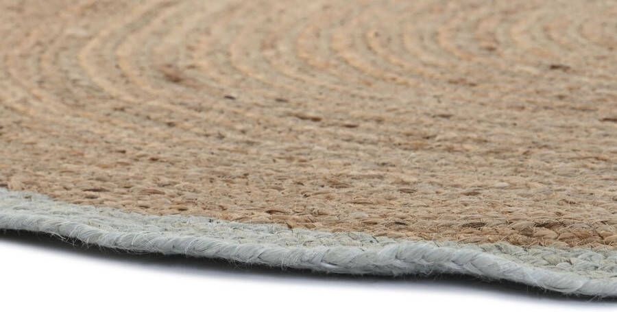 DKD Home Decor Tapijt Scandi Groen Lichtbruin Jute (150 x 150 x 1 cm)