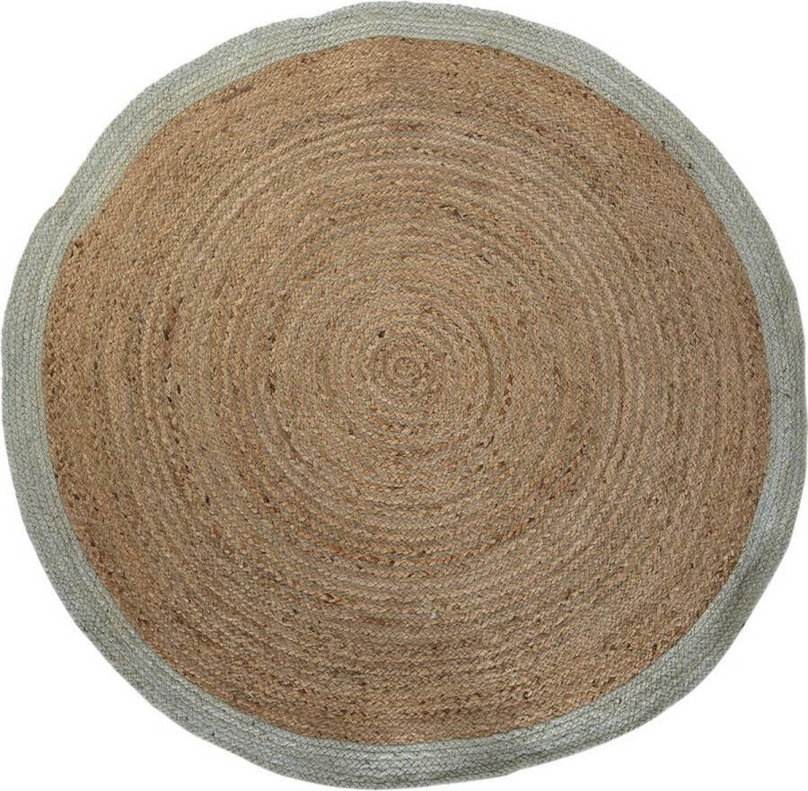 DKD Home Decor Tapijt Scandi Groen Lichtbruin Jute (200 x 200 x 1 cm)