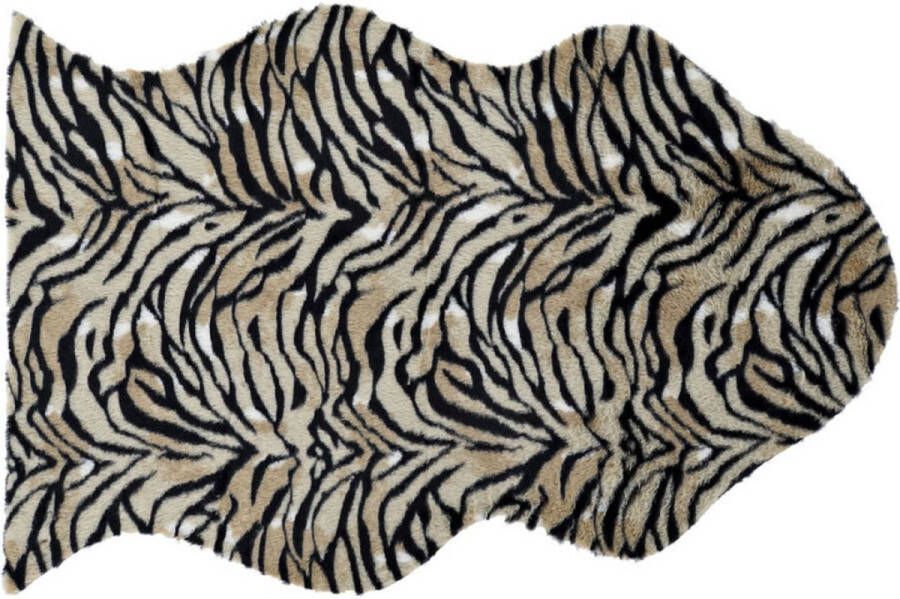 DKD Home Decor Tapijt Zwart Bruin Wit Koloniaal Jungle (60 x 90 x 2 cm)