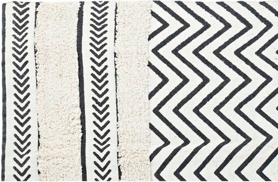 DKD Home Decor Tapijt Zwart Zig-zag Wit (120 x 180 x 0 7 cm)