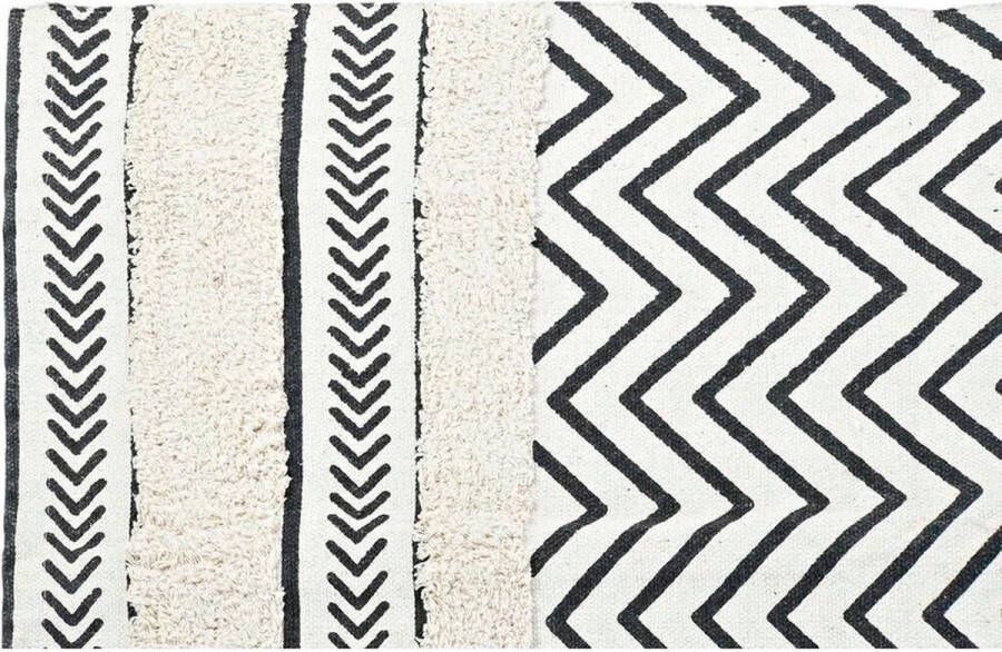 DKD Home Decor Tapijt Zwart Zig-zag Wit (160 x 226 x 0 7 cm)