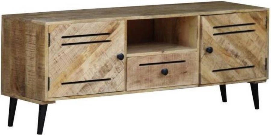 DKD Home Decor Tv-meubel Bruin Metaal Mangohout (150 x 59 x 40 cm)