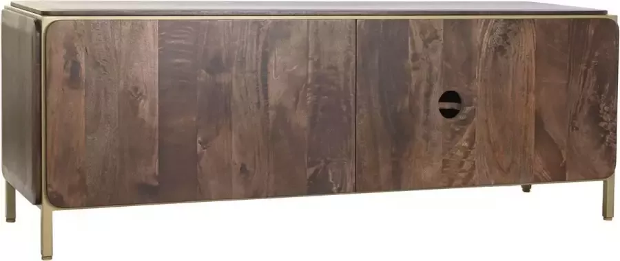 DKD Home Decor Tv-meubel Bruin Staal Mangohout (140 x 40 x 48 cm)