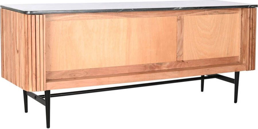 DKD Home Decor Tv-meubel Bruin Zwart Natuurlijk Marmer Acacia 145 x 45 x 60 cm