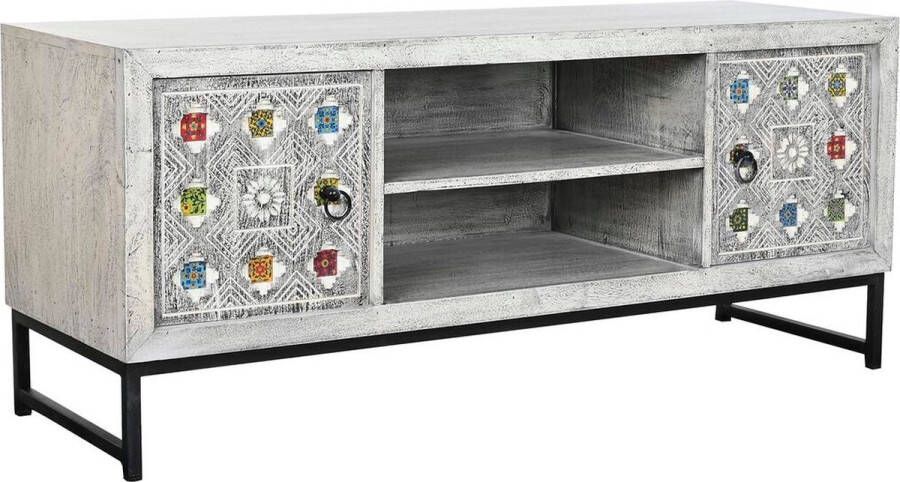 DKD Home Decor Tv-meubel Keramisch Mangohout (130 x 40 x 56 cm)