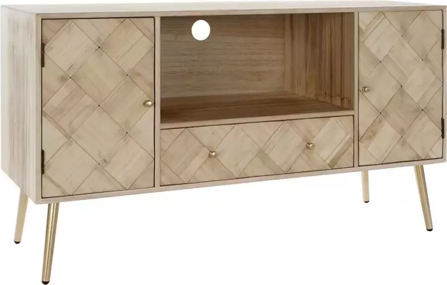 DKD Home Decor Tv-meubel Metaal Paulownia hout Pijnboom (118 x 40 x 65 cm)