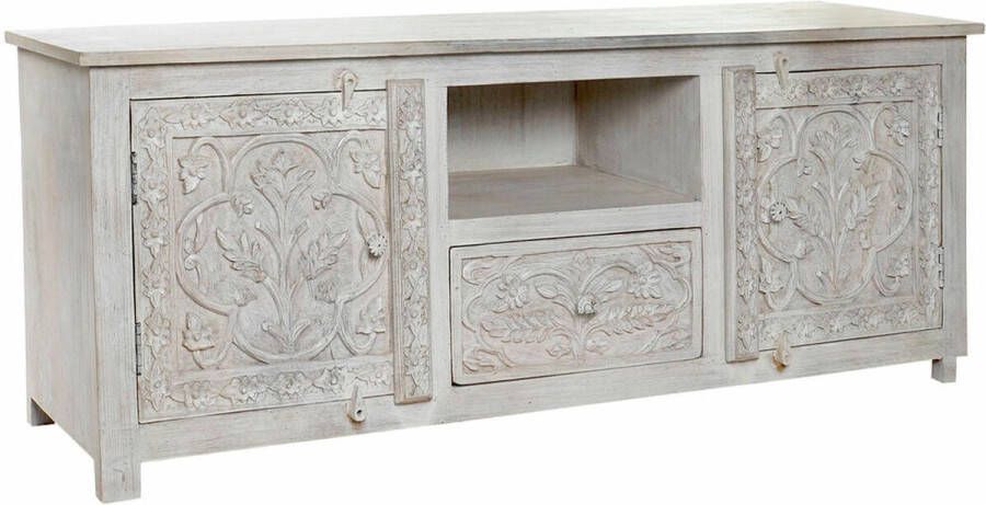 DKD Home Decor Tv-meubel Wit 151 x 40 x 60 cm Hout Mangohout