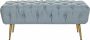 DKD Home Decor Vintage Zitbank Pleun Linnen Metaal Lichtgrijs 103x46x42cm - Thumbnail 1