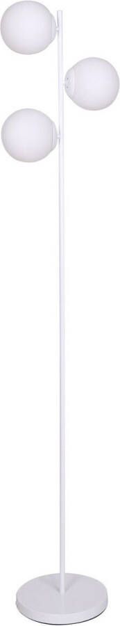 DKD Home Decor Vloerlamp 35 x 25 x 167 cm Kristal Metaal Wit 220 V 50 W - Foto 1