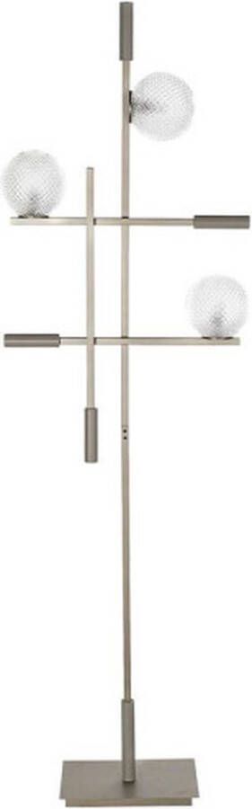 DKD Home Decor Vloerlamp Kristal Gouden Metaal Modern (55 x 24 x 185 cm)