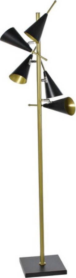 DKD Home Decor Vloerlamp Zwart Gouden Metaal Modern (36 x 36 x 160 cm) - Foto 1