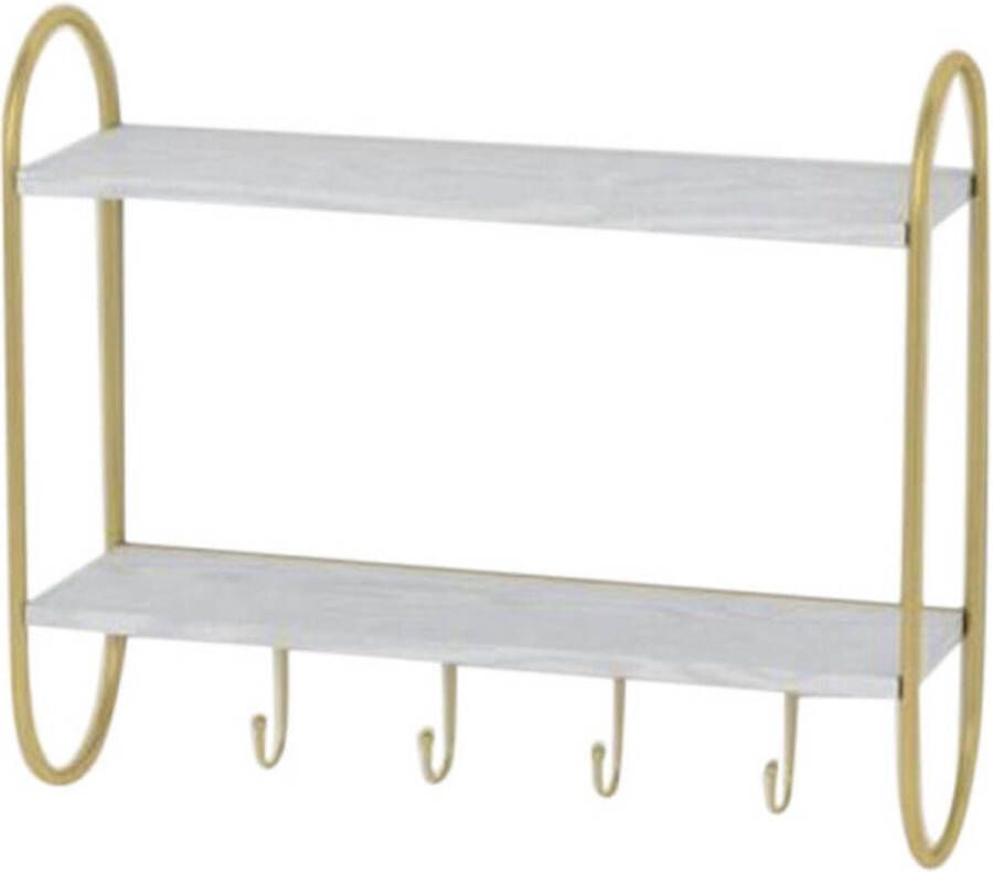 DKD Home Decor Wandkapstok Metaal MDF Glam (50 x 15 x 43 cm)