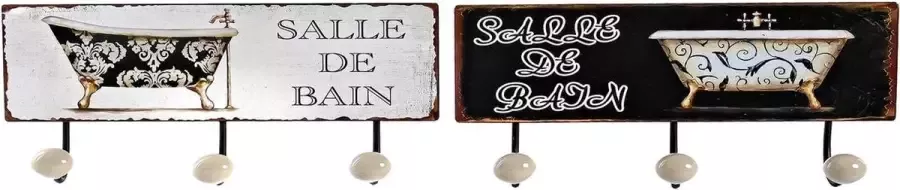 DKD Home Decor Wandkapstok Metaal Traditioneel (37 x 6 x 14 5 cm) (2 Stuks)