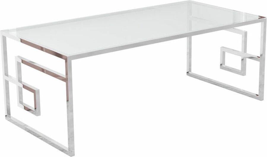 Dkd home Bijzettafel Decor Kristal Metaal Zilver (120 x 60 x 45 cm)