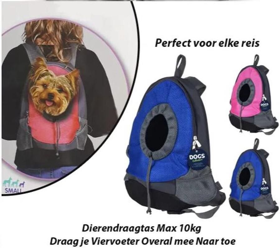DOG Dierendraagtas met Handvat Max 10kg Draag je Viervoeter-kleur blauw